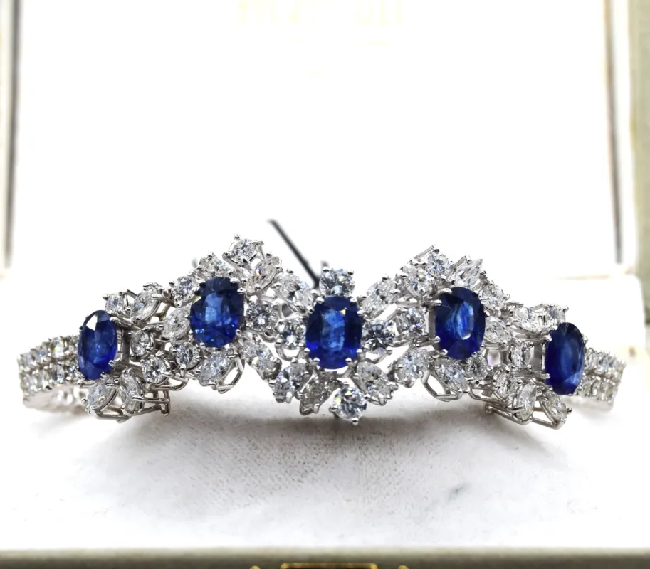 Bracelet or saphirs diamants sold by 58 Facettes