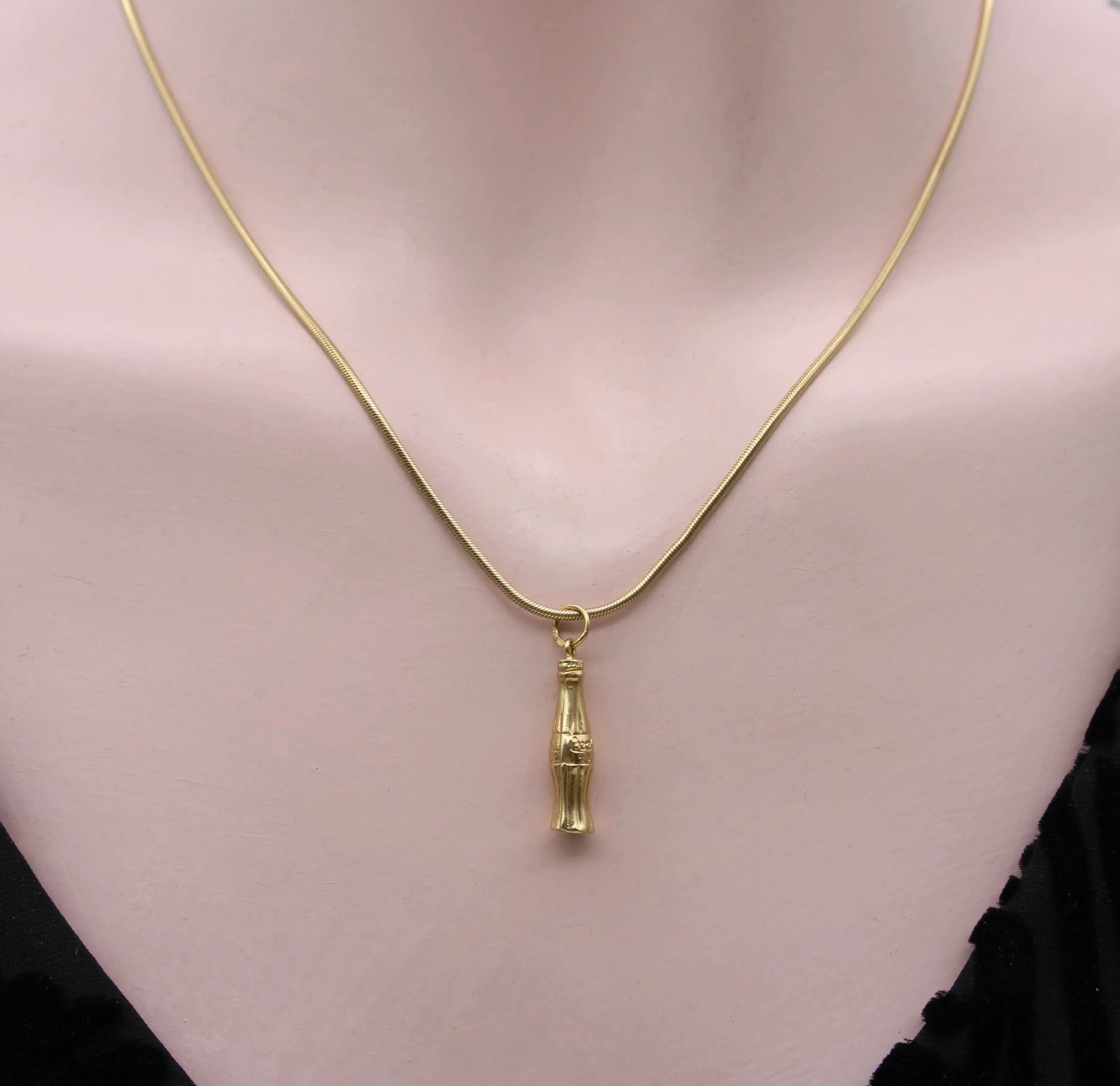 Vintage Gold Miniature Coca Cola Bottle Charm sold by 58 Facettes product image thumbnail 2