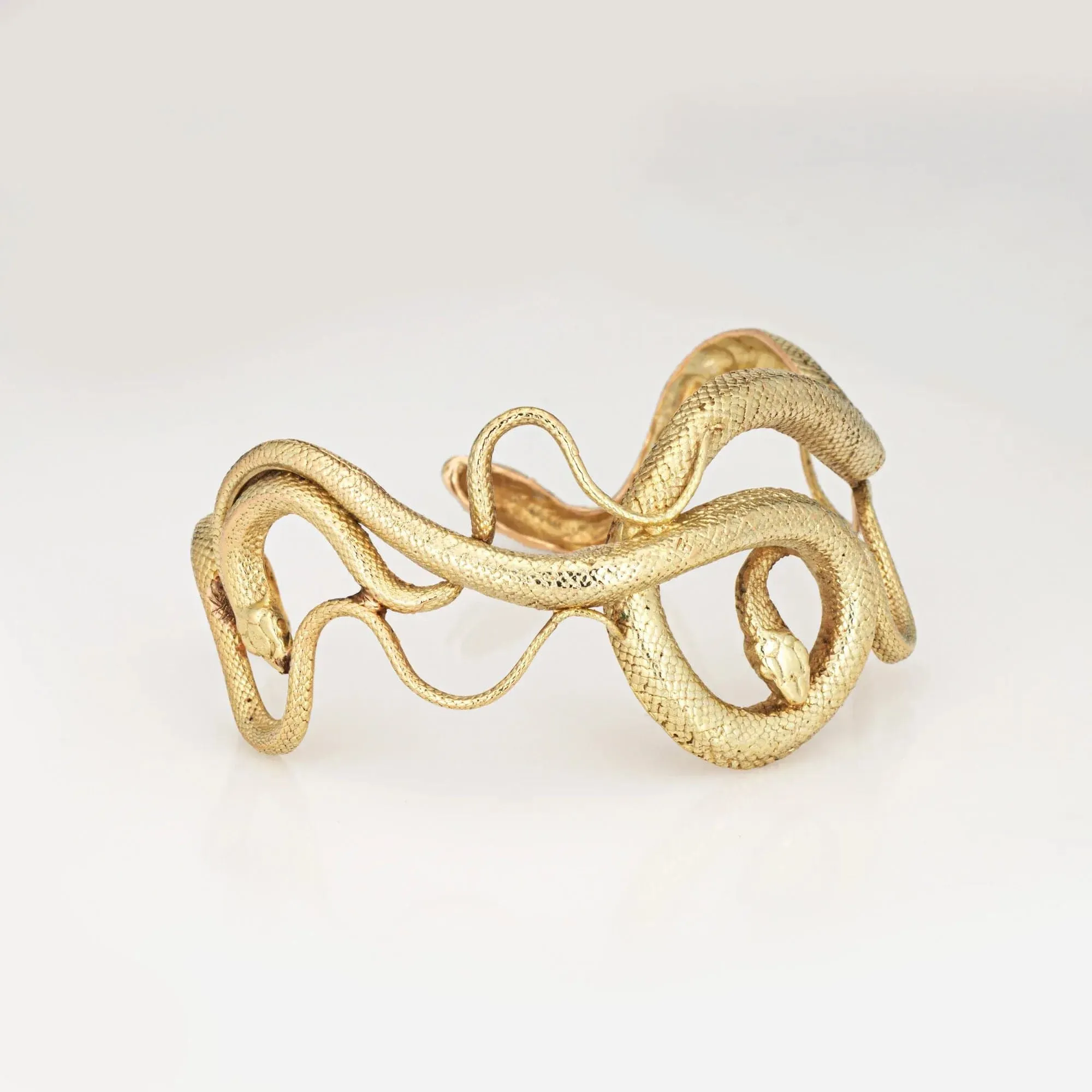 Bracelet manchette serpent or jaune vintage sold by 58 Facettes product image thumbnail 3
