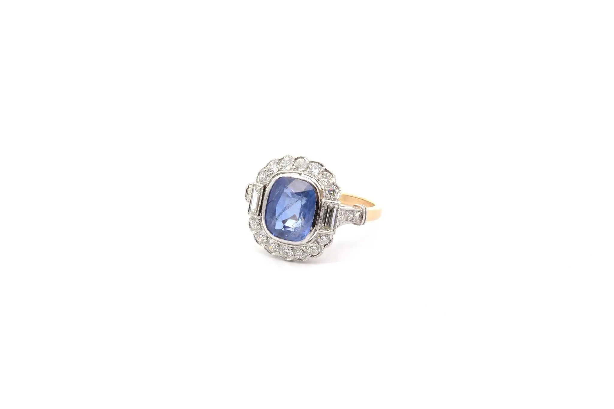 Bague de fiançailles saphir 3,15cts et diamants sold by 58 Facettes product image thumbnail 3
