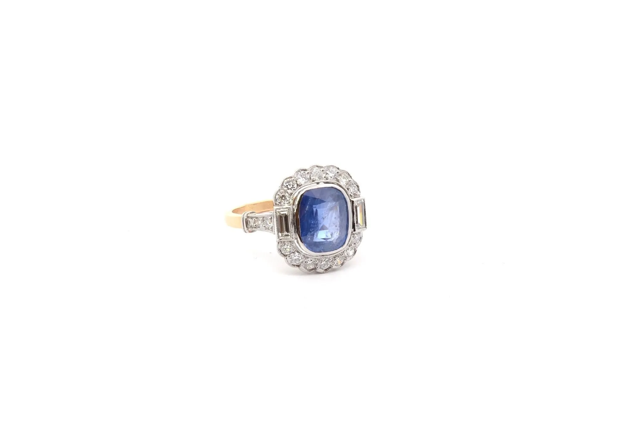 Bague de fiançailles saphir 3,15cts et diamants sold by 58 Facettes product image thumbnail 4