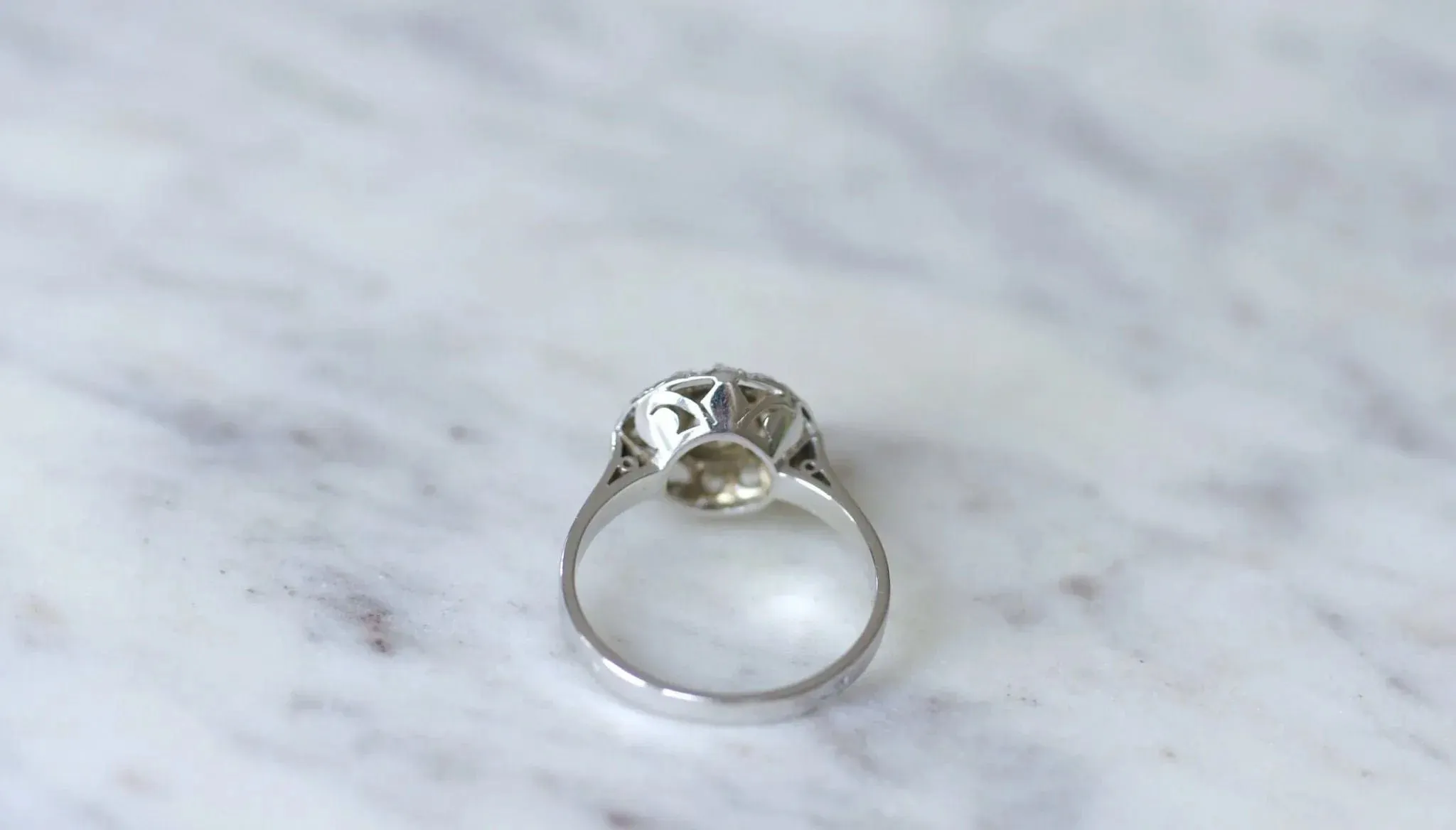 Bague cible ronde Art Déco diamants sold by 58 Facettes product image thumbnail 5