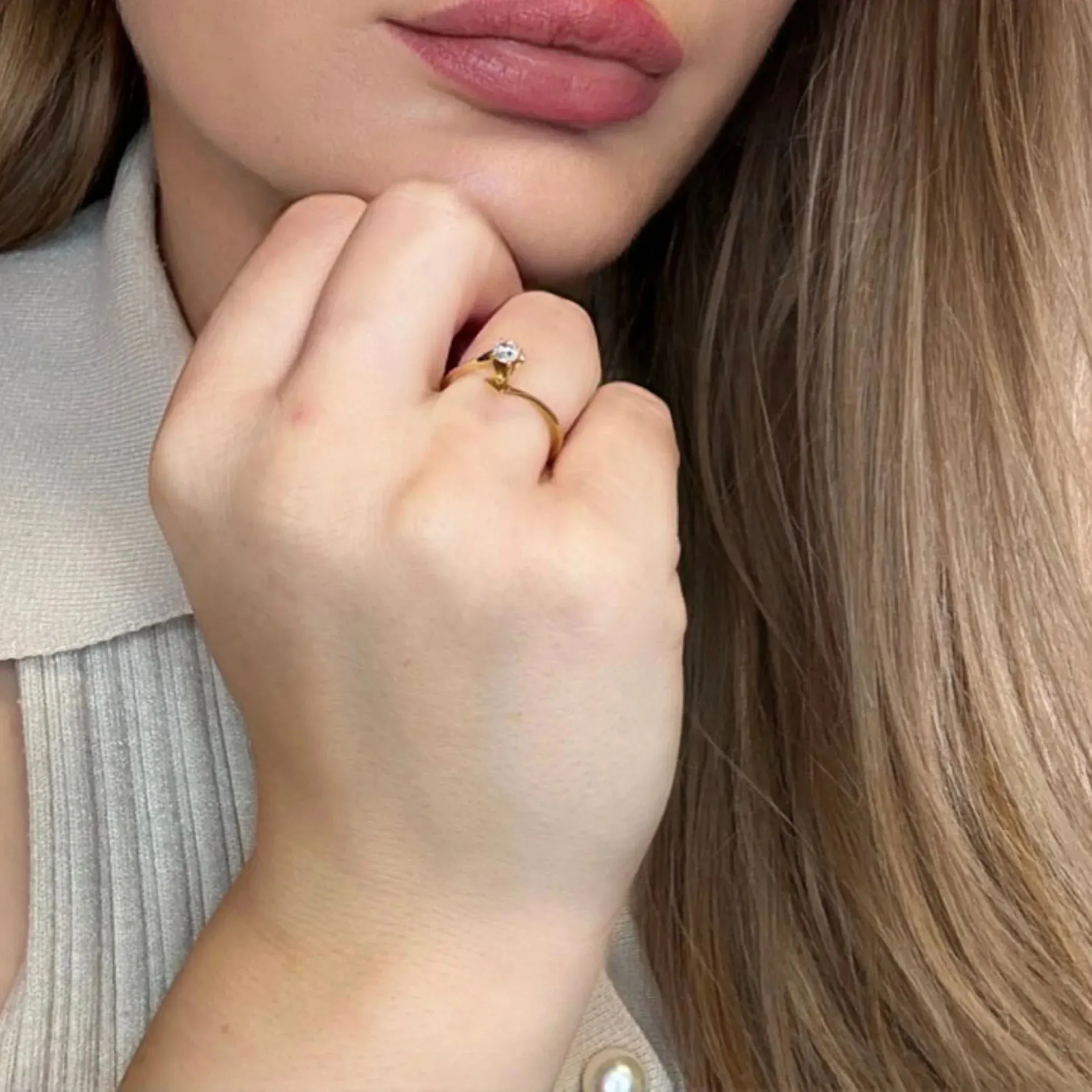 Solitaire or jaune Diamant sold by 58 Facettes product image thumbnail 2