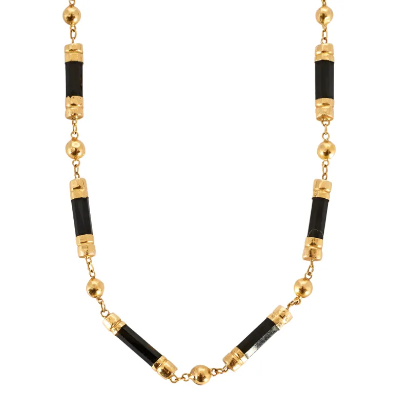 Collier en or jaune et onyx sold by 58 Facettes