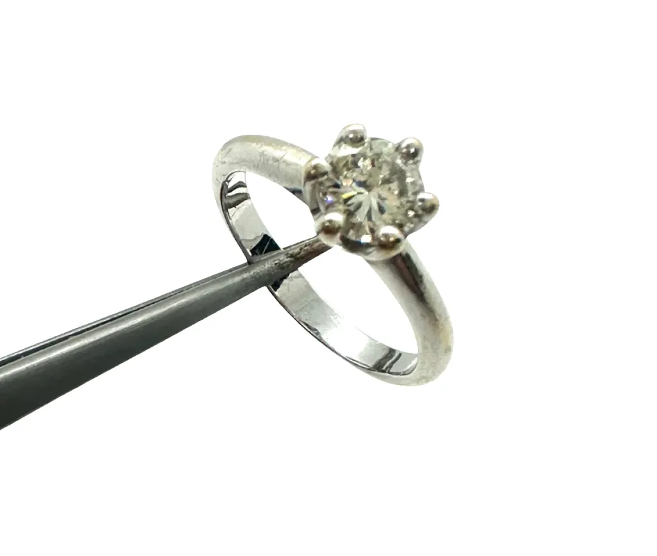 Solitaire diamant en or blanc sold by 58 Facettes