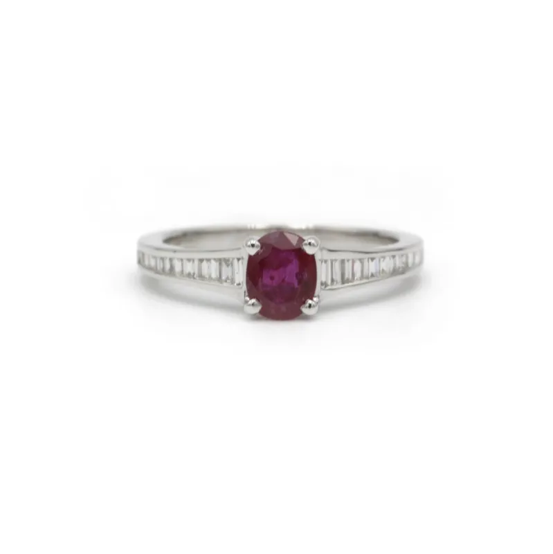 Bague or, diamants, rubis sold by 58 Facettes