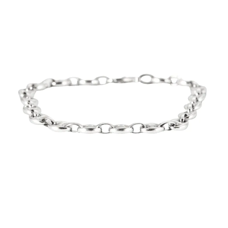 Bracelet grain de café, or blanc sold by 58 Facettes