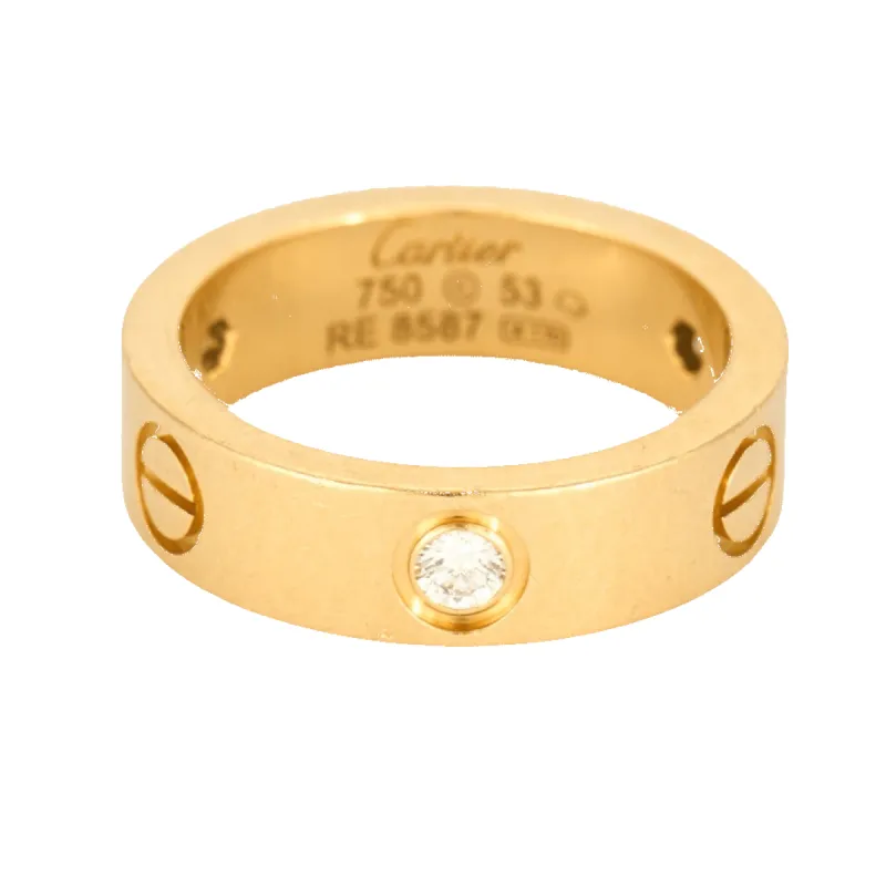 CARTIER - Love - Alliance or jaune et diamants sold by 58 Facettes