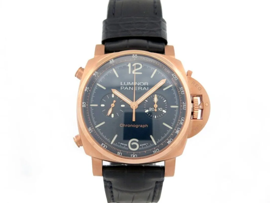 montre PANERAI luminor chrono tech pam01111 or rose 44mm fullset made by 58 Facettes