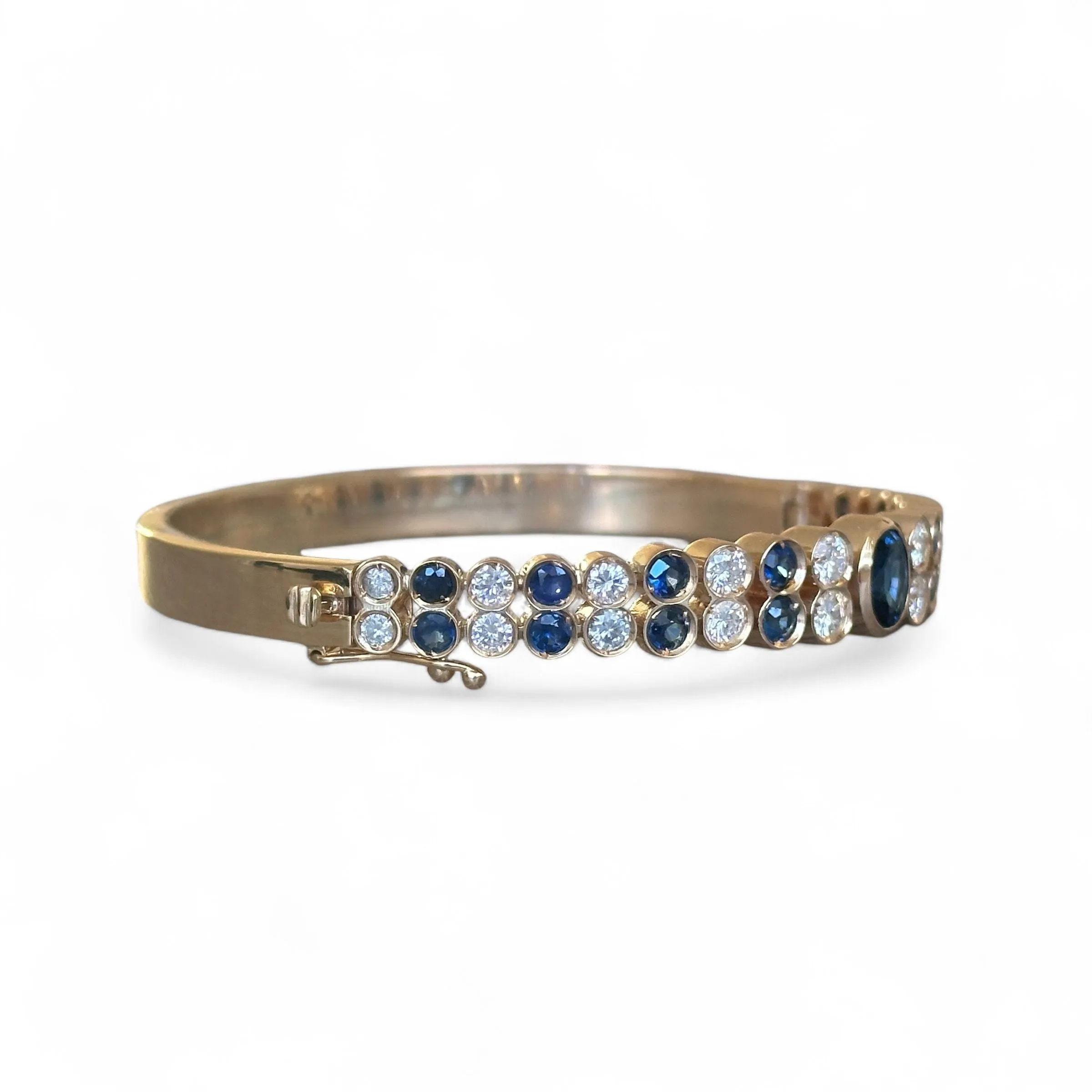 Bracelet jonc saphirs diamants sold by 58 Facettes product image thumbnail 3