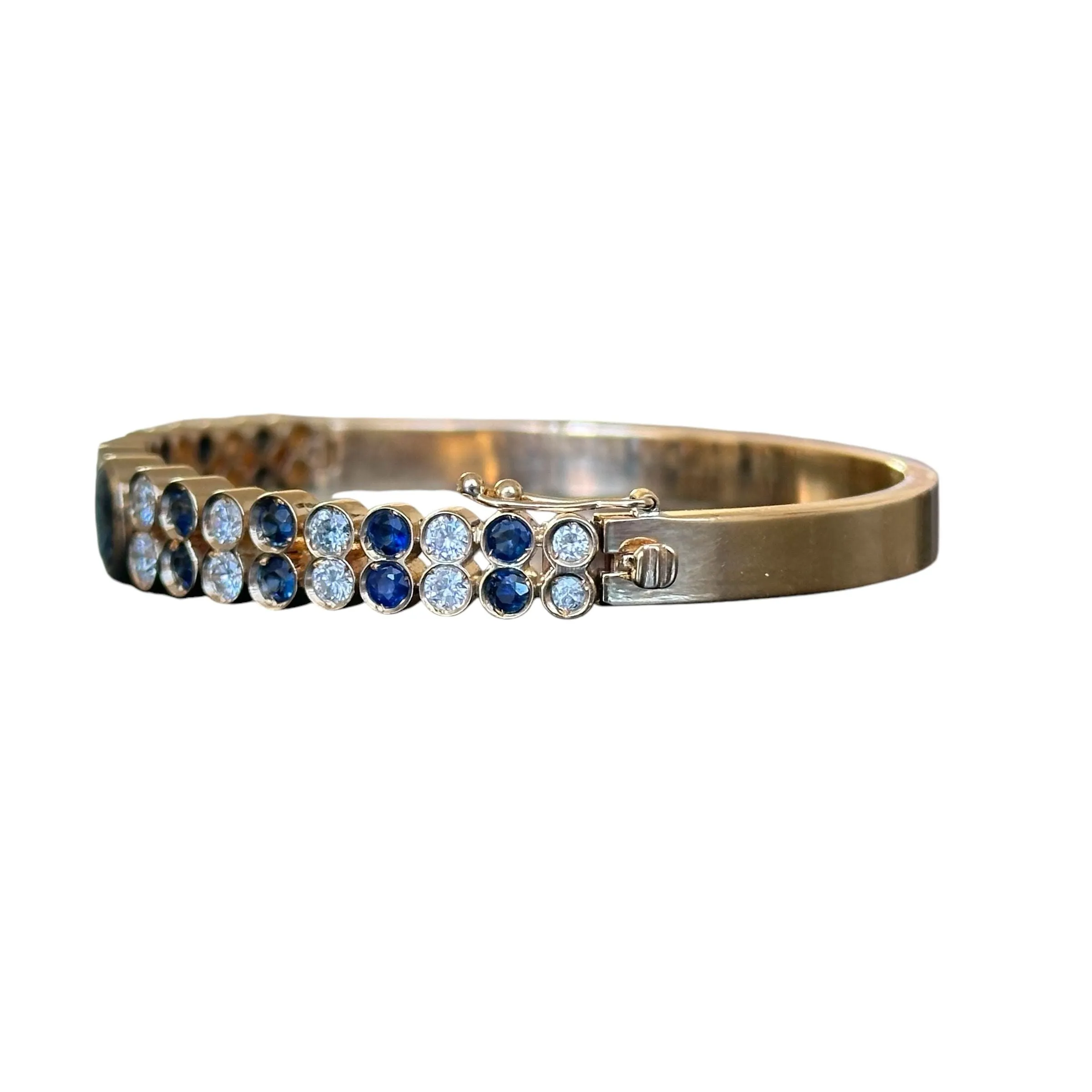 Bracelet jonc saphirs diamants sold by 58 Facettes product image thumbnail 4