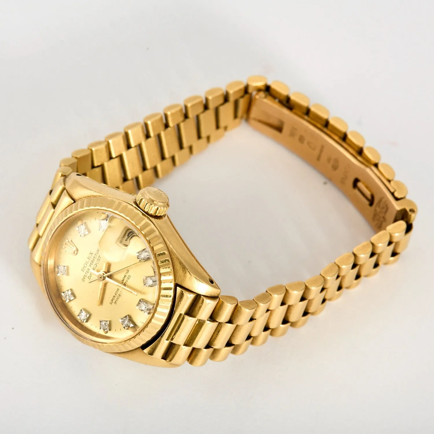ROLEX - Montre Lady Datejust en or jaune et diamants sold by 58 Facettes product image thumbnail 5