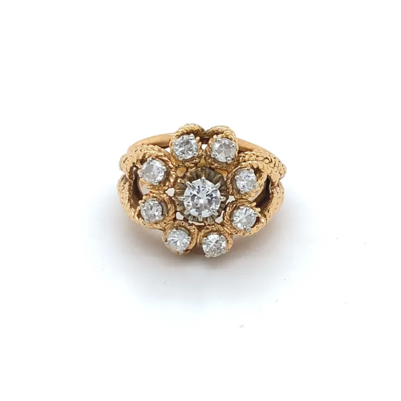 Bague or jaune et diamants sold by 58 Facettes