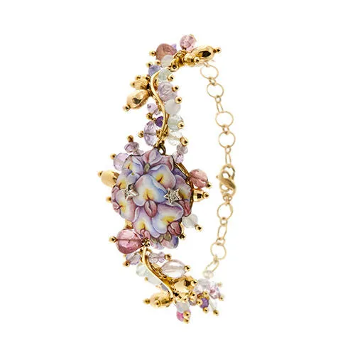 Bracelet fleurs émaillées, diamants et pierres précieuses sold by 58 Facettes product image thumbnail 3