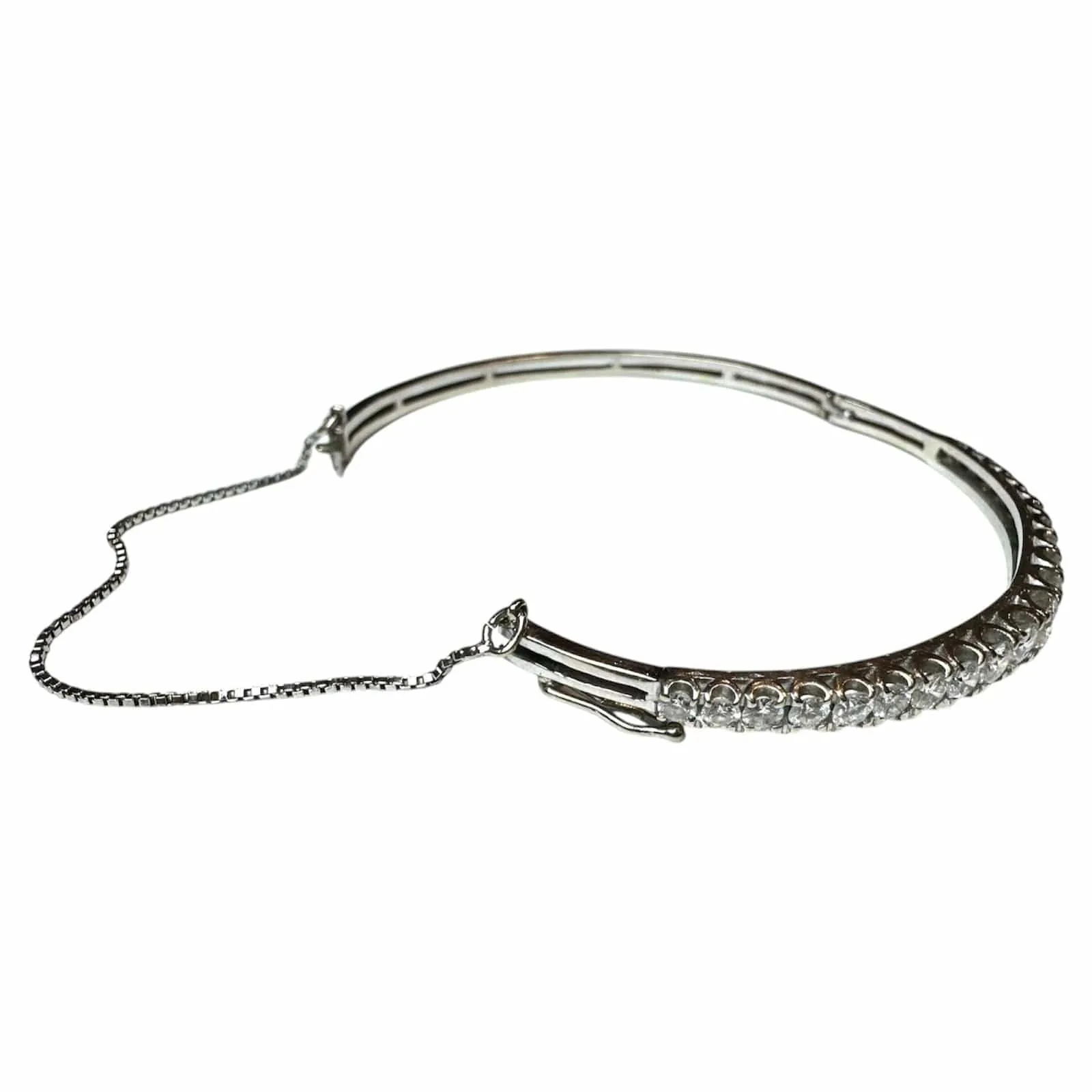 Bracelet Tennis Or Blanc Diamants 2.5ct sold by 58 Facettes product image thumbnail 4