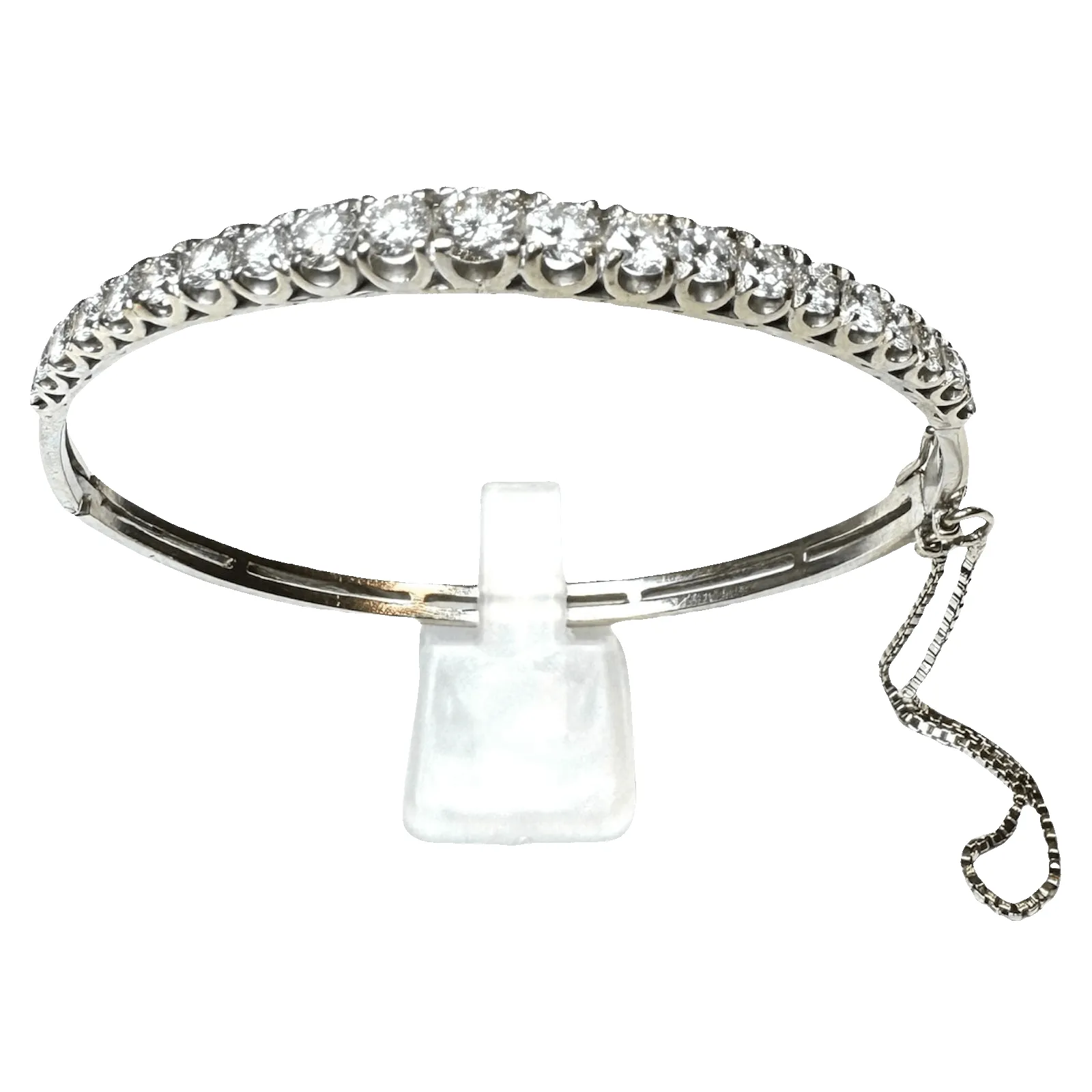 Bracelet Tennis Or Blanc Diamants 2.5ct sold by 58 Facettes