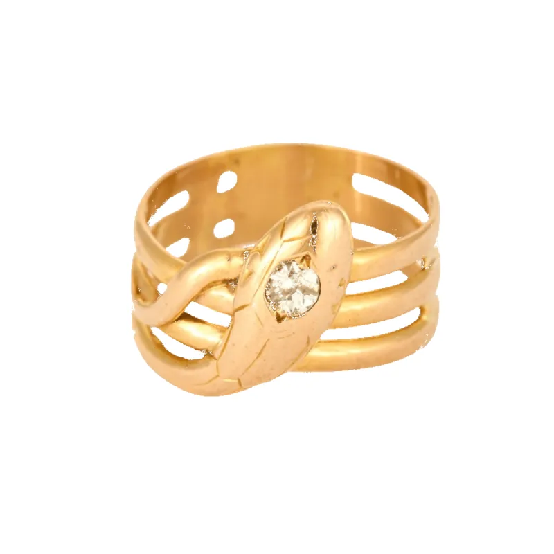 Bague Serpent en or jaune et diamant sold by 58 Facettes