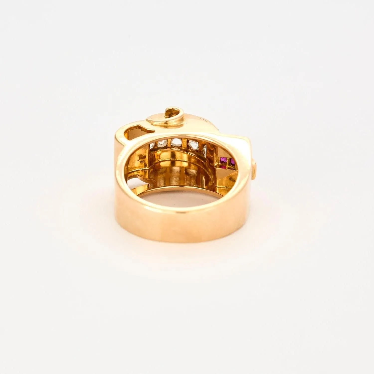 Bague Tank or jaune, diamants, rubis sold by 58 Facettes product image thumbnail 3