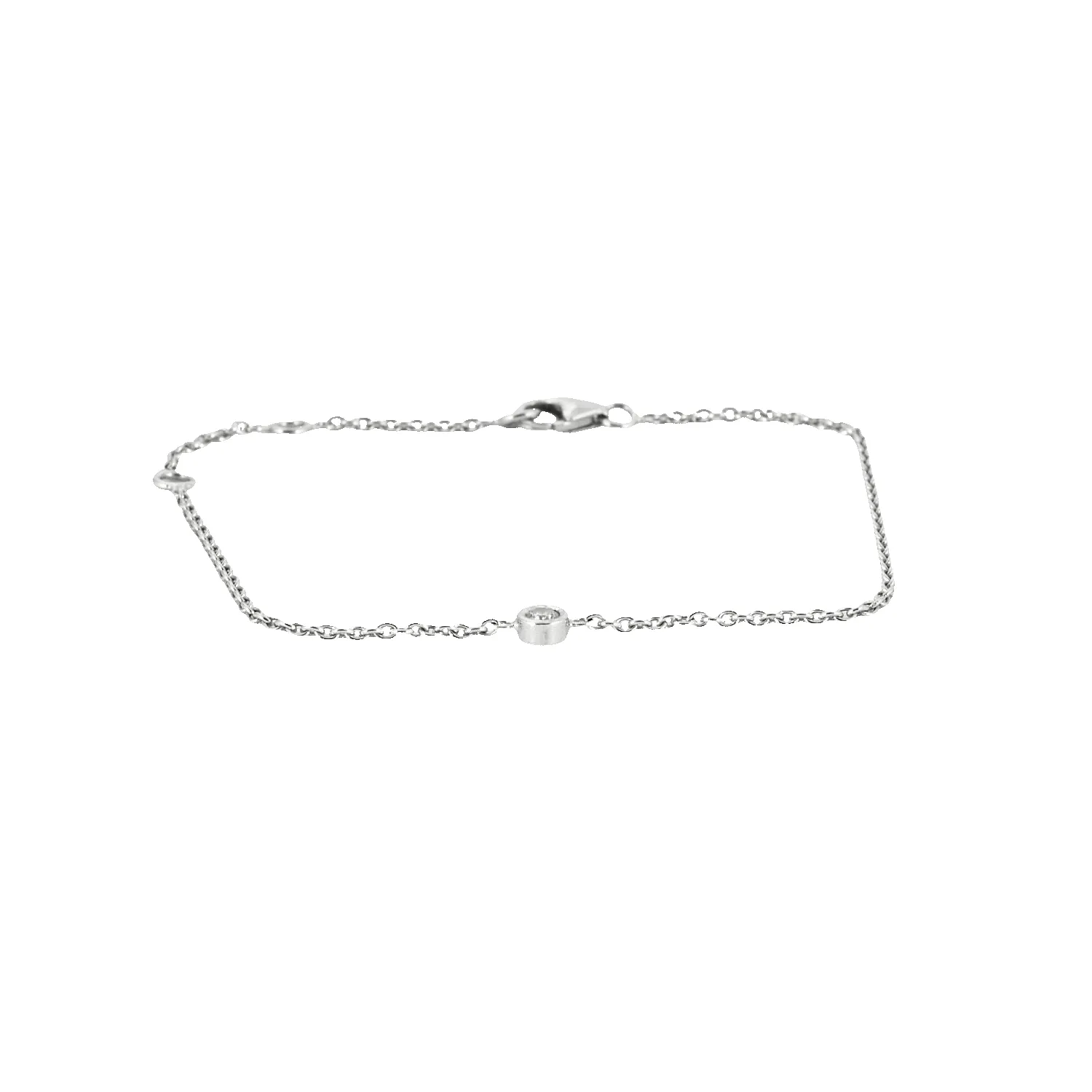 Bracelet or blanc 1 diamant sold by 58 Facettes