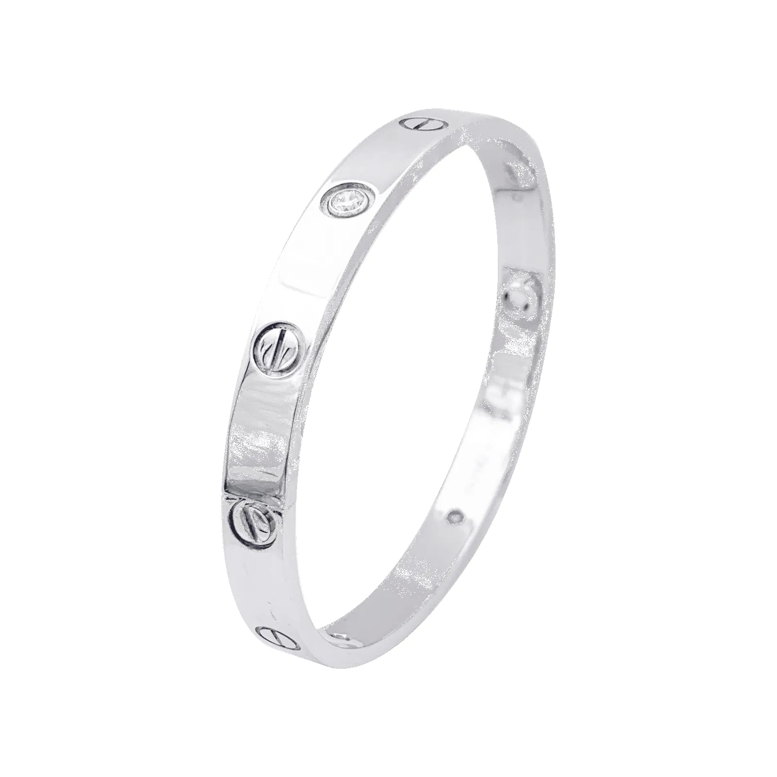 Bracelet Cartier, "Love", or blanc et diamants. sold by 58 Facettes product image thumbnail 4