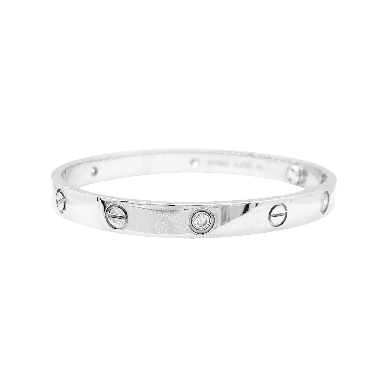 Bracelet Cartier, "Love", or blanc et diamants. sold by 58 Facettes product image thumbnail 2
