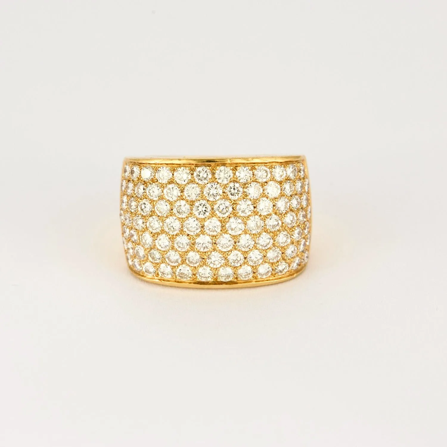 Bague Bandeau or jaune et diamants sold by 58 Facettes