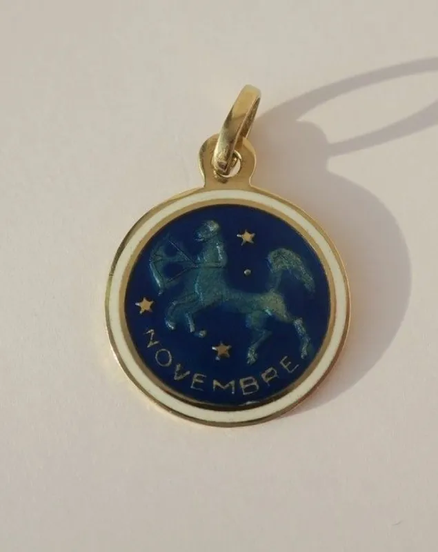 Pendentif Sagittaire Novembre or jaune émail sold by 58 Facettes