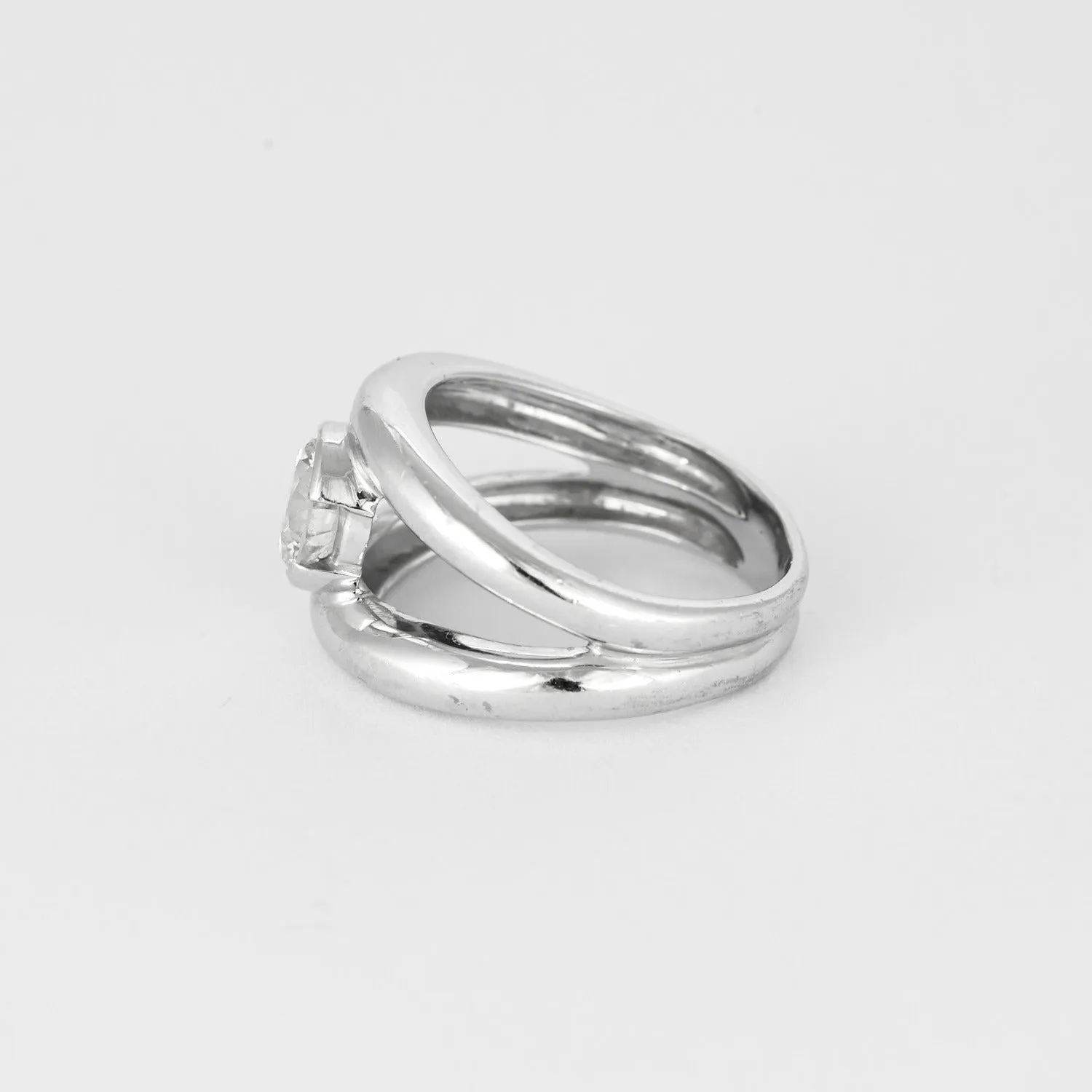 Bague type "Bandeau" en or gris et diamants sold by 58 Facettes product image thumbnail 4