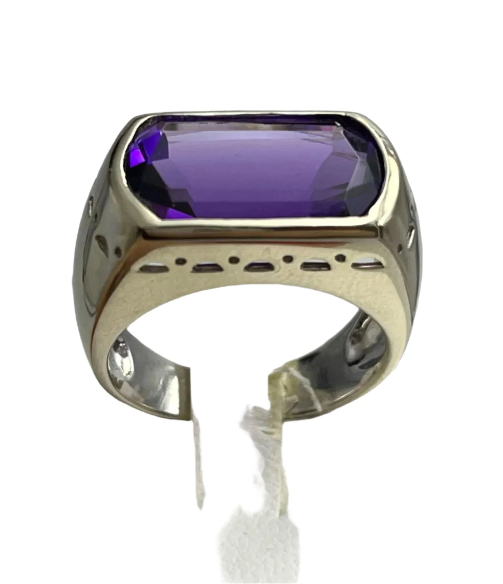 Bague moderne en or blanc 18 carats avec améthyste sold by 58 Facettes