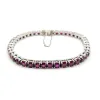 Bracelet Tennis or blanc serti de rubis sold by 58 Facettes