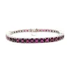 Bracelet Tennis or blanc serti de rubis sold by 58 Facettes
