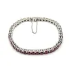 Bracelet Tennis or blanc serti de rubis sold by 58 Facettes