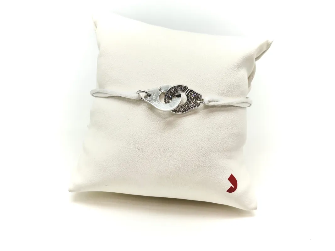 DINH VAN - Bracelet menottes or blanc diamants sold by 58 Facettes