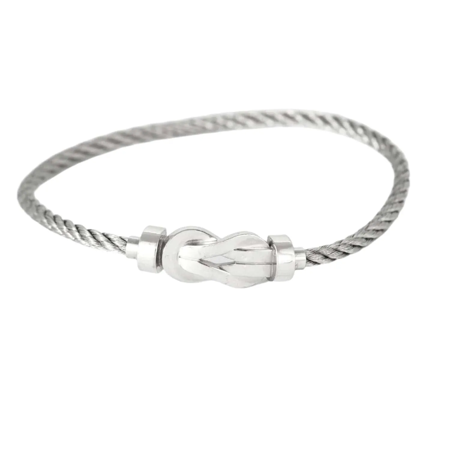 FRED- Chance Infinie- Bracelet en or gris et acier sold by 58 Facettes