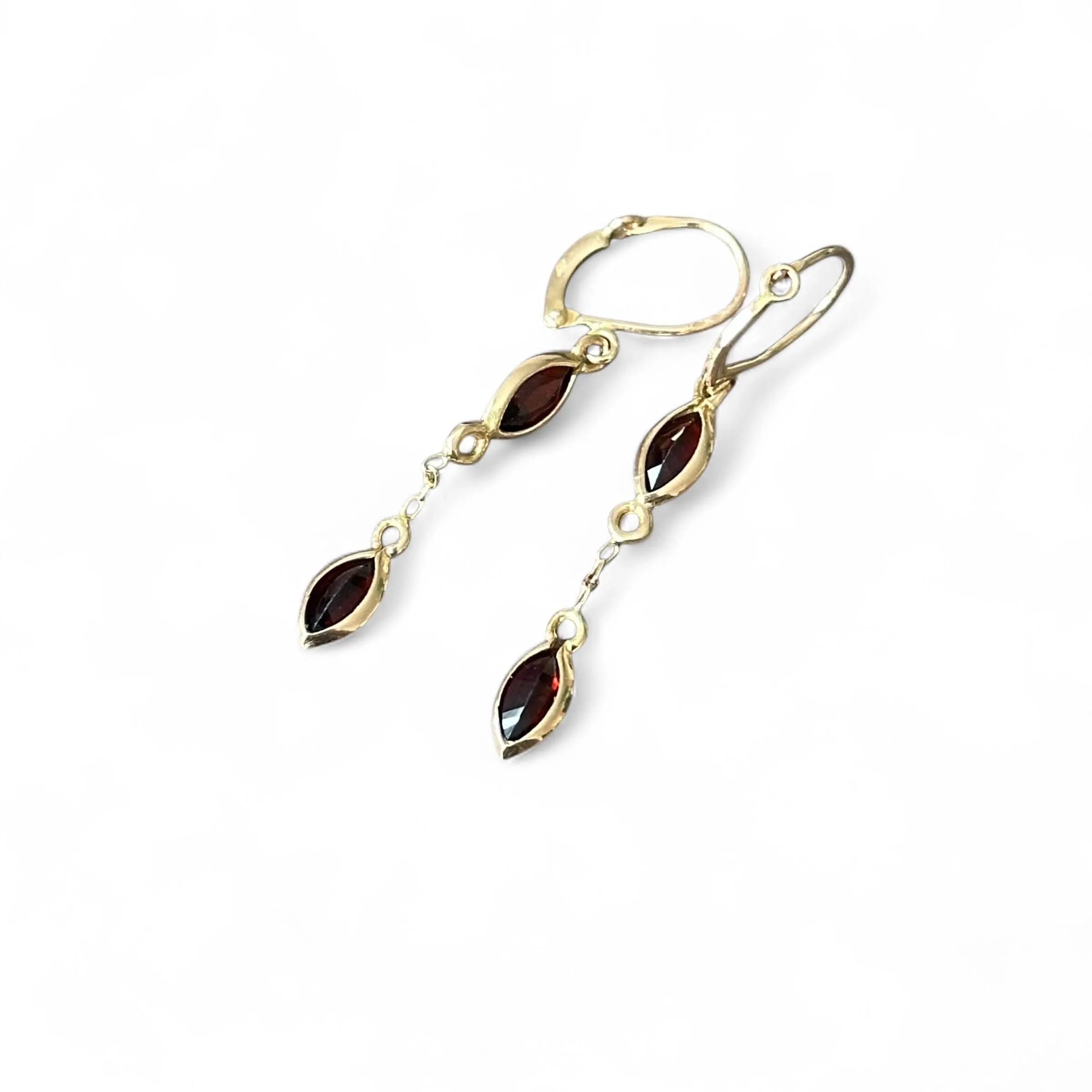 Boucles d'oreilles dormeuses or jaune grenats sold by 58 Facettes product image thumbnail 3