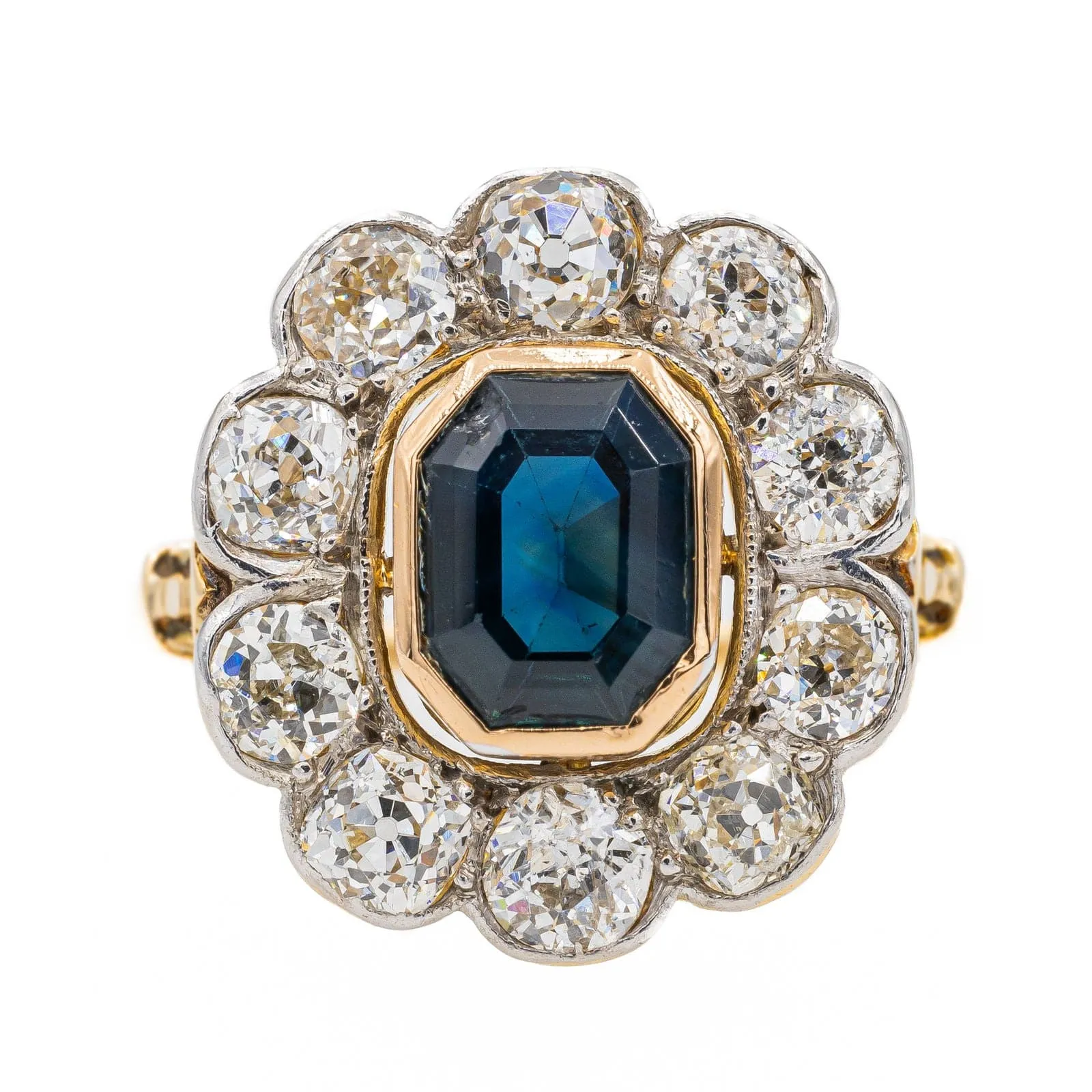 Bague Pompadour Or jaune Saphir sold by 58 Facettes