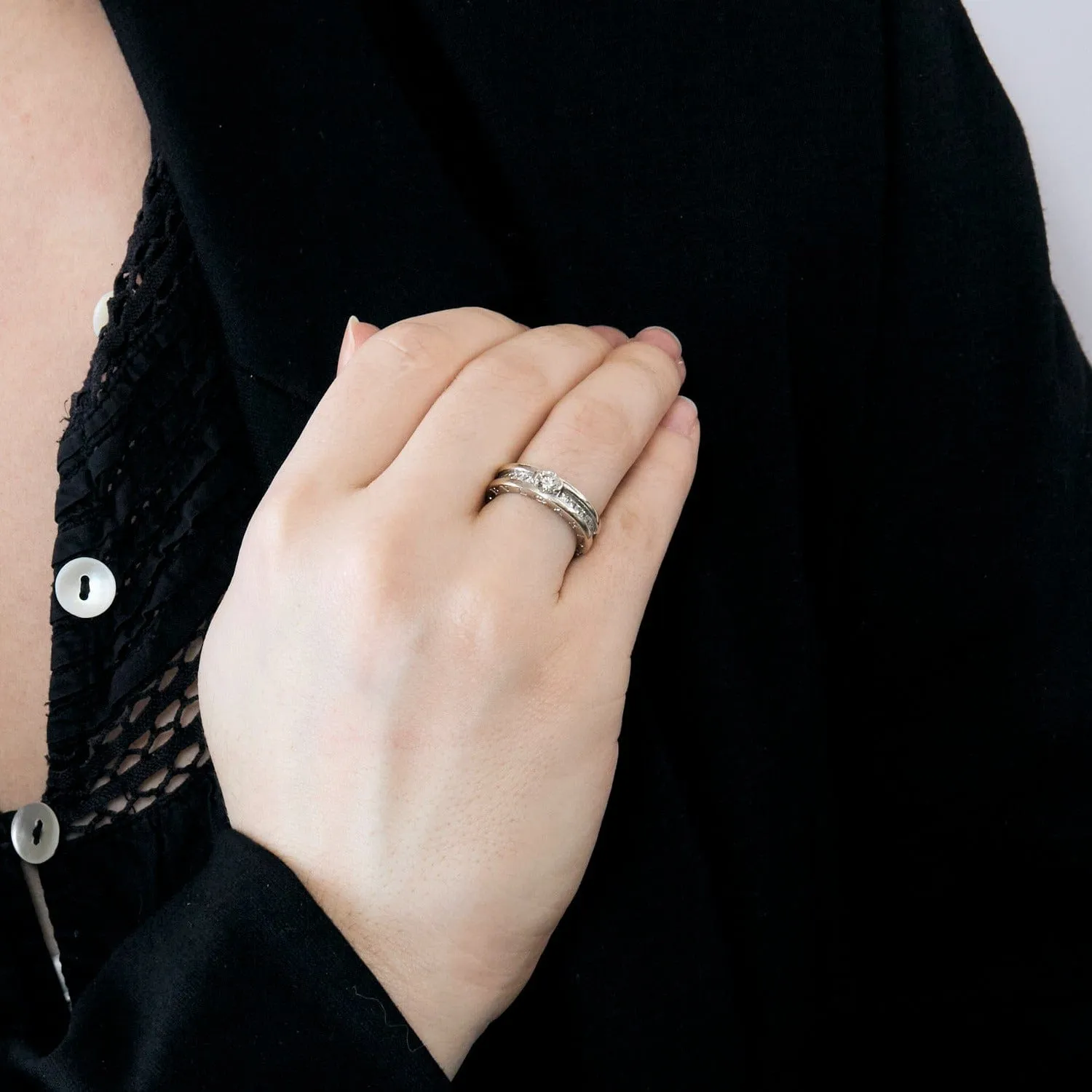 BULGARI - B.Zero1 - Solitaire or blanc et diamants sold by 58 Facettes product image thumbnail 2