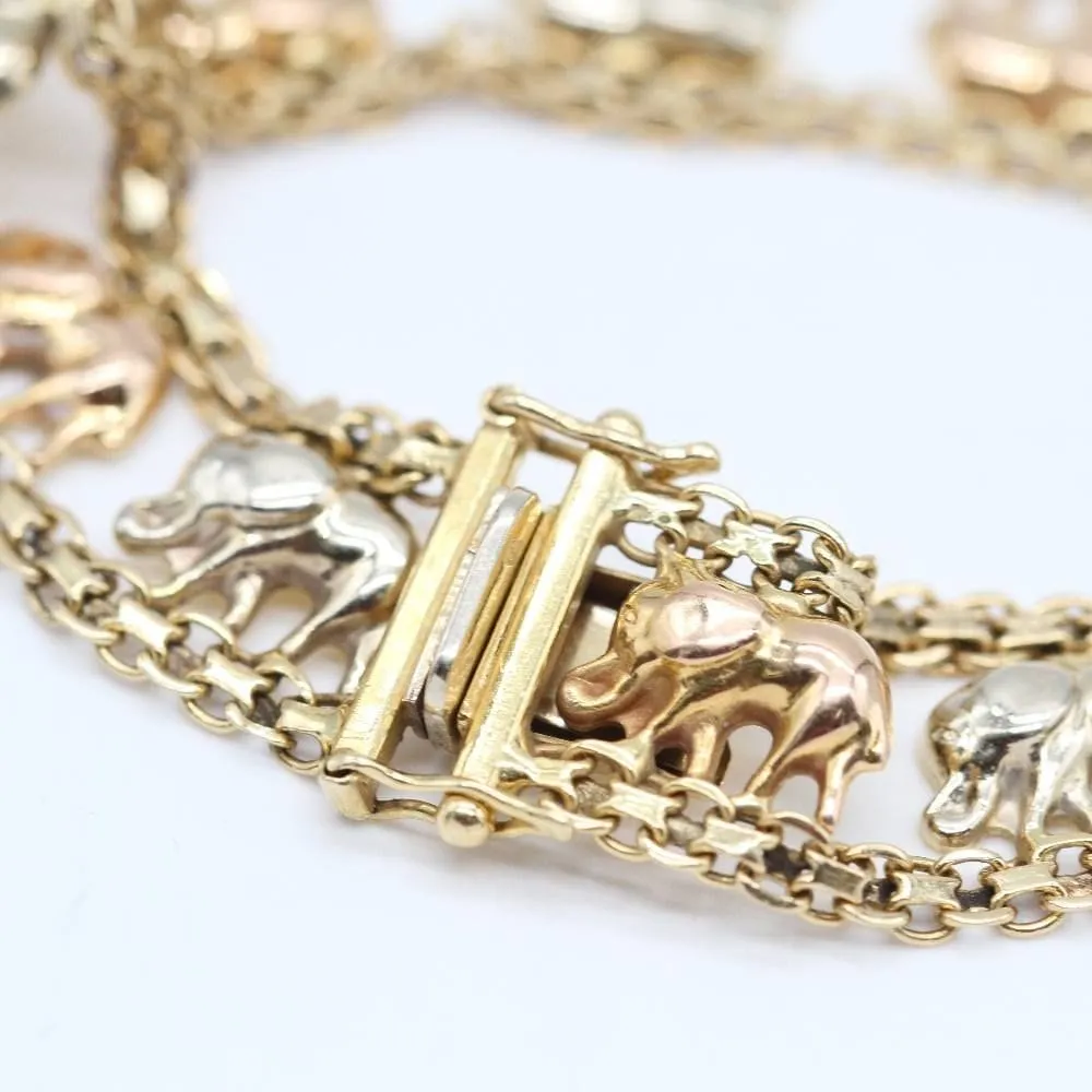 Bracelet éléphant en or tricolore sold by 58 Facettes product image thumbnail 3