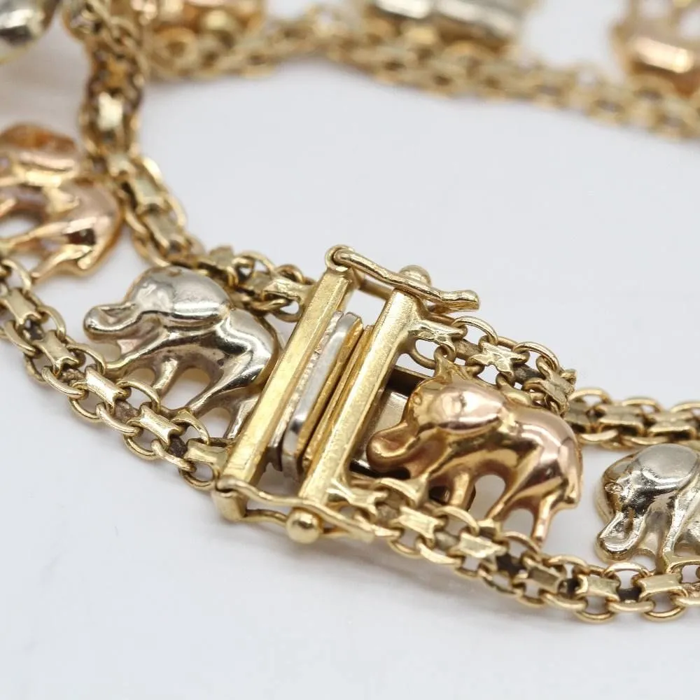 Bracelet éléphant en or tricolore sold by 58 Facettes product image thumbnail 4