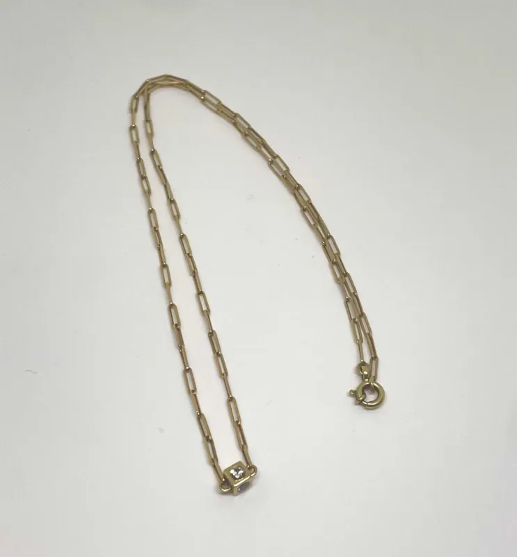 Dinh Van- collier le cube 4 diamants vintage sold by 58 Facettes