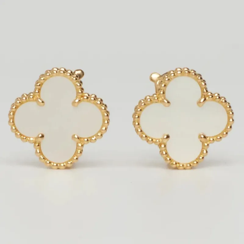 Van Cleef & Arpels - Boucles d’oreilles Vintage Alhambra Nacre en or jaune made by 58 Facettes