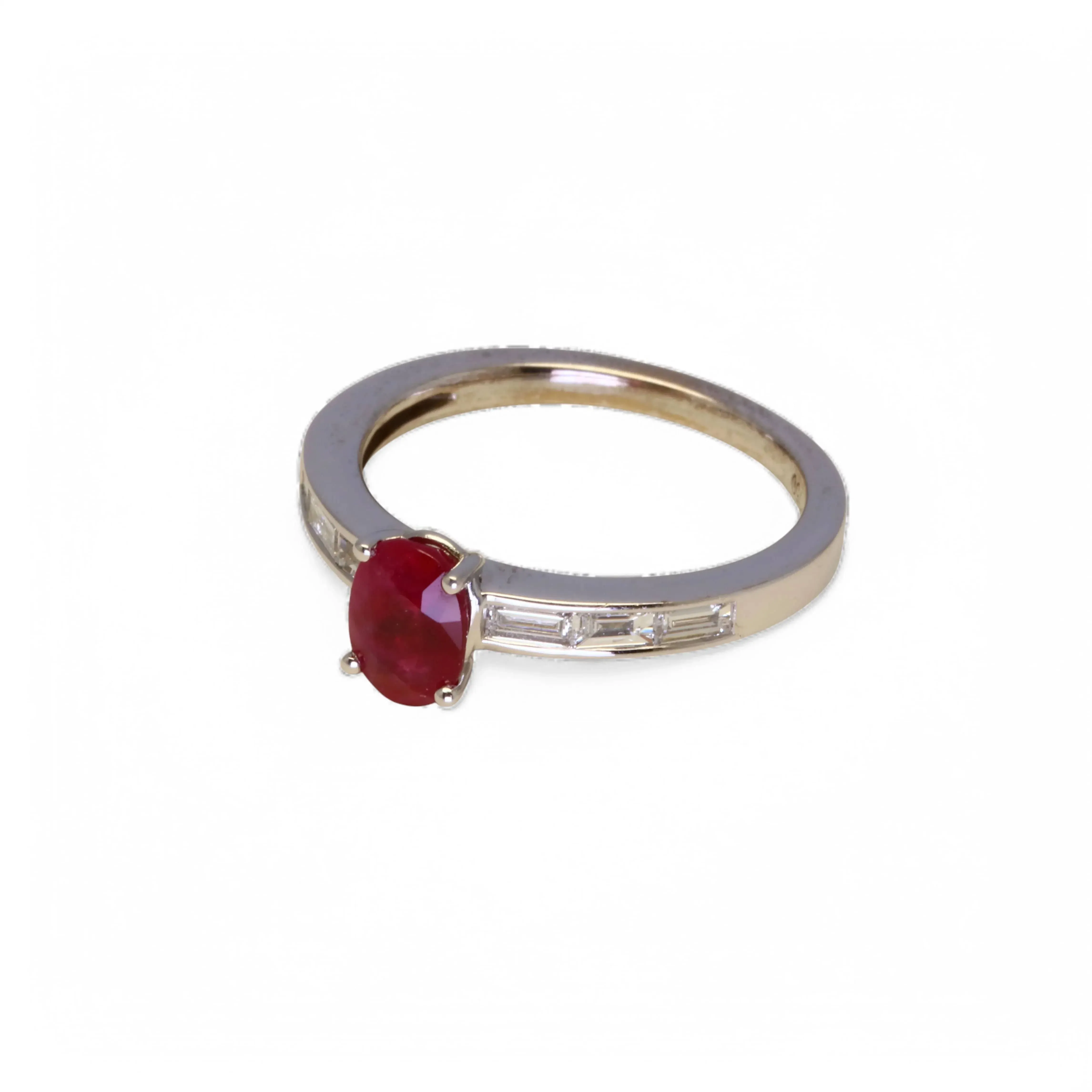 Bague en or blanc rubis et diamants. sold by 58 Facettes product image thumbnail 4