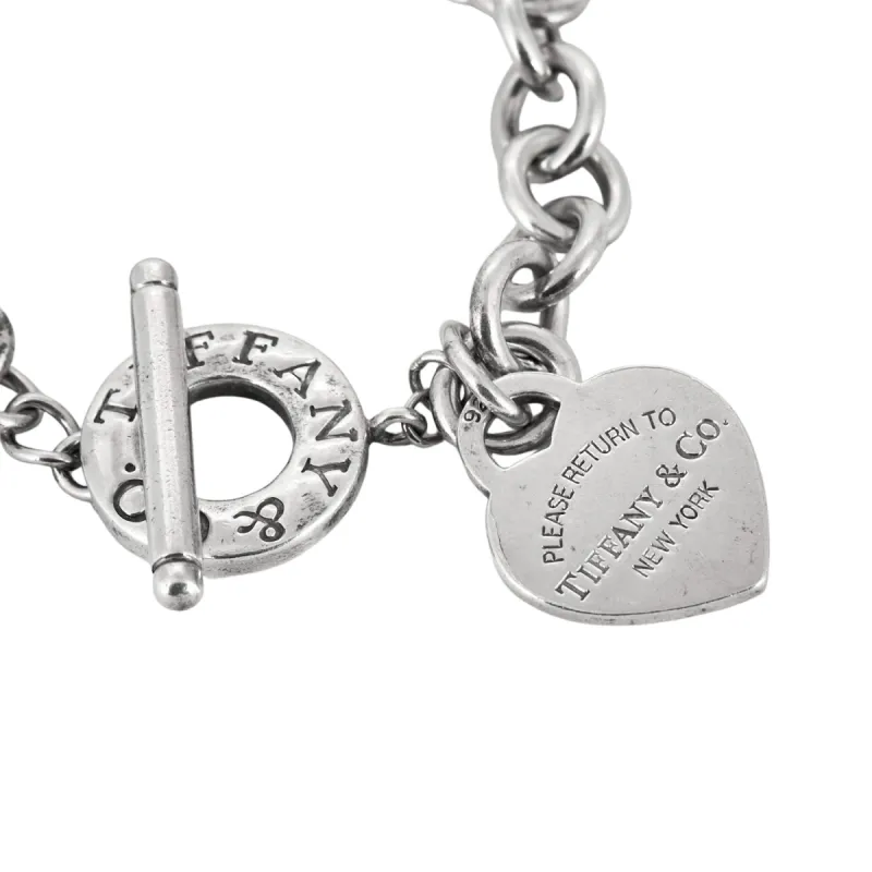 Tiffany & Co - Return to Tiffany - Bracelet plaque cœur avec fermoir à bascule en argent sold by 58 Facettes
