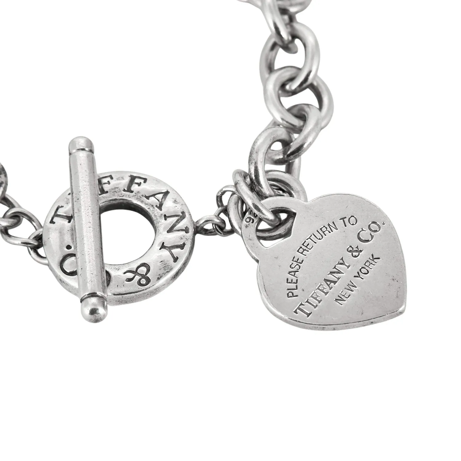 Tiffany & Co - Return to Tiffany - Bracelet plaque cœur avec fermoir à bascule en argent sold by 58 Facettes