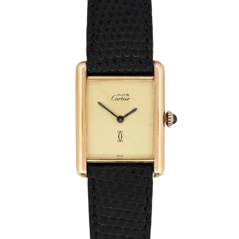 Cartier Tank Must - Cadran citron - LM sold by 58 Facettes