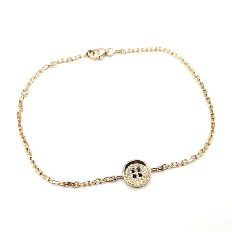 Bracelet or rose diamants signé Ely Bela sold by 58 Facettes