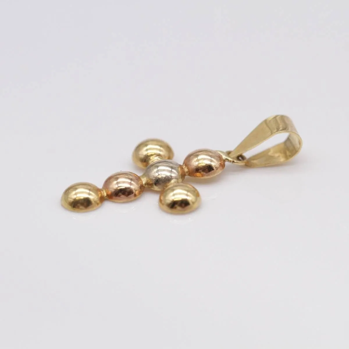 Pendentif croix BOULES DORÉES sold by 58 Facettes product image thumbnail 2