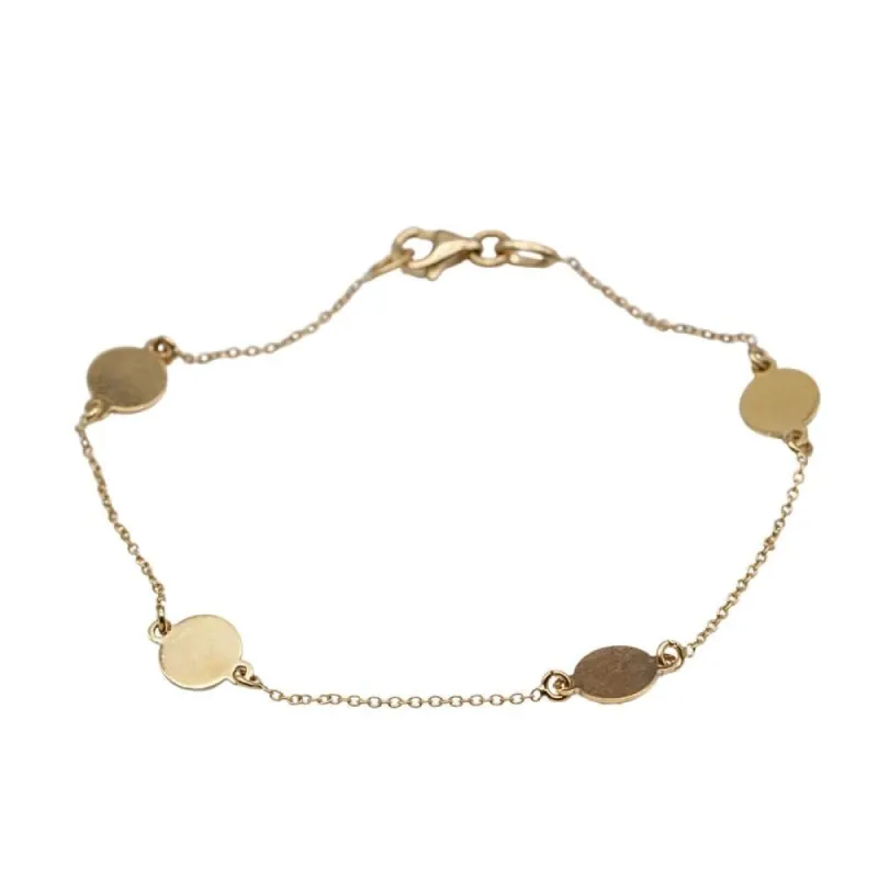 Bracelet en or jaune 18 carats avec motifs ovales sold by 58 Facettes