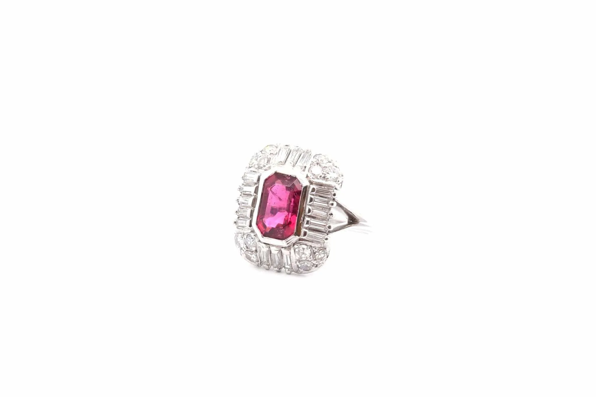 Bague vintage tourmaline et diamants sold by 58 Facettes product image thumbnail 3