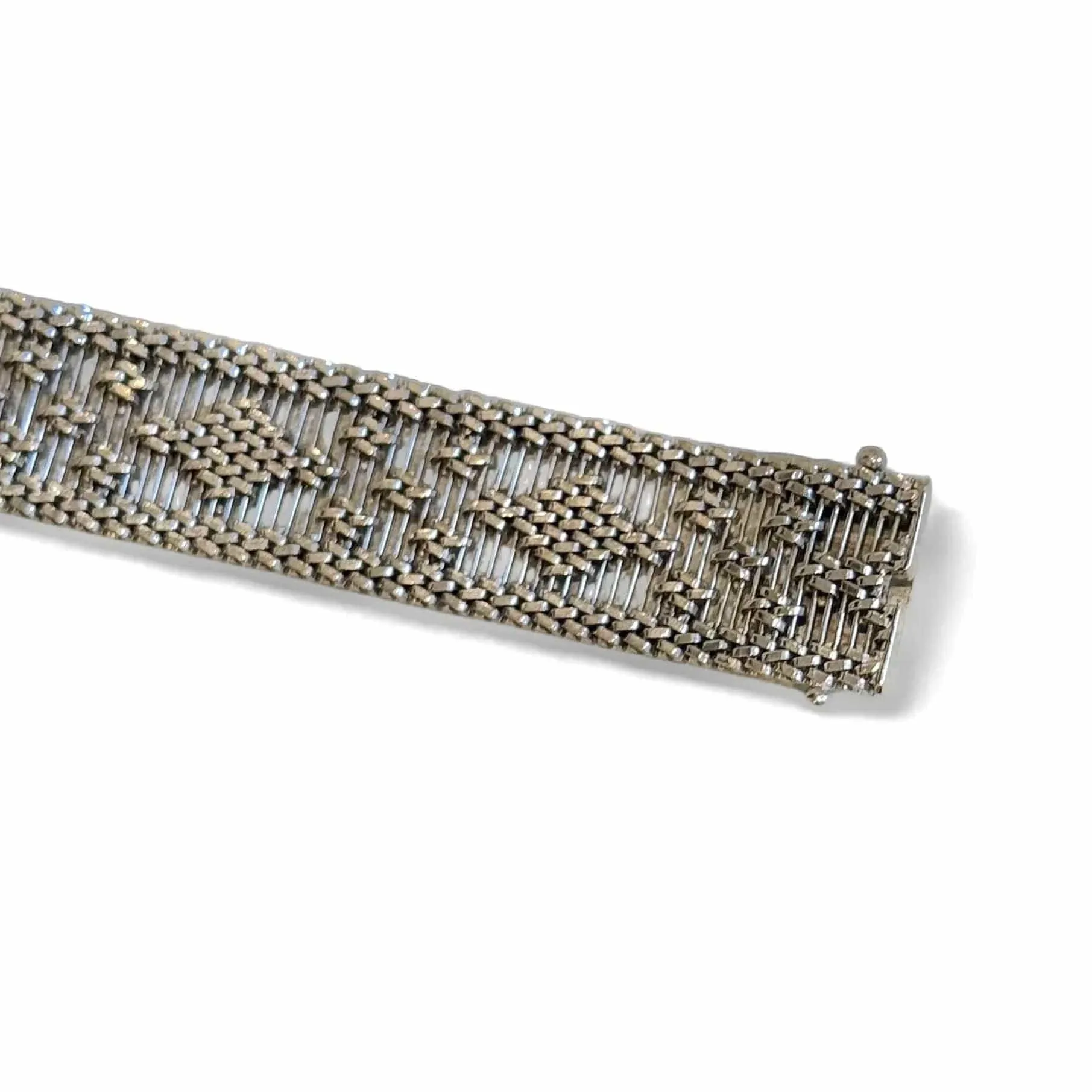 Bracelet manchette tissé en or gris 18K sold by 58 Facettes product image thumbnail 3